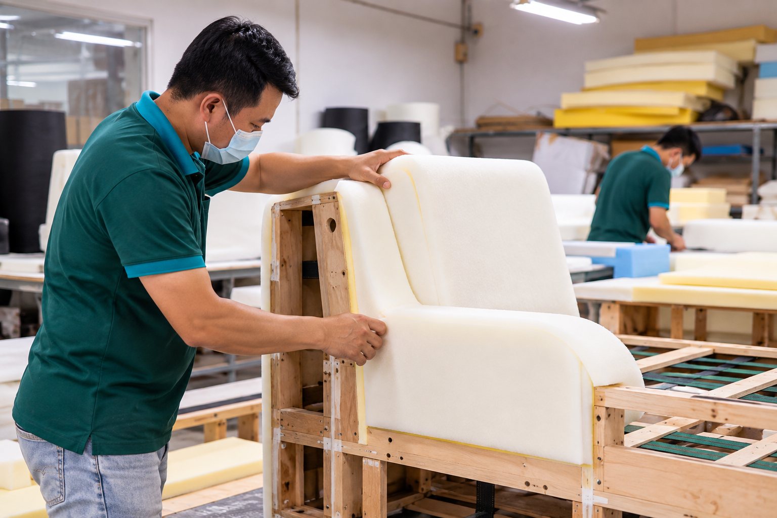 Sofa foam and fiber filling